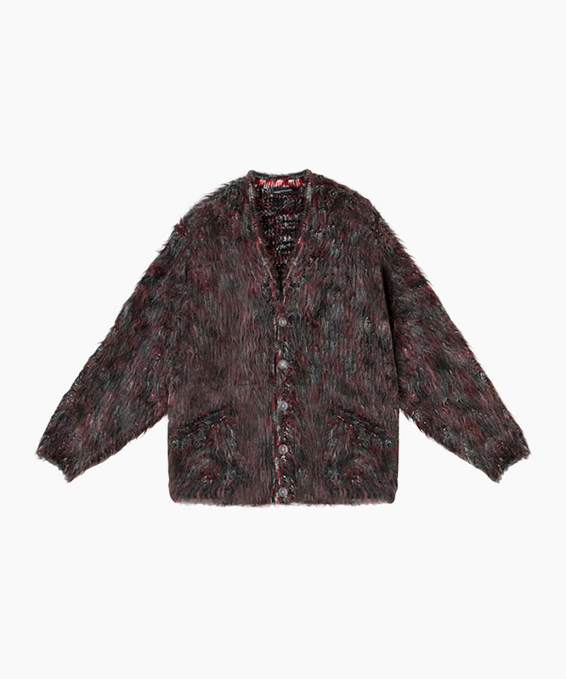 LAD MUSICIAN＞MIX ACRYLIC SHAGGYKNIT CARDIGAN | MAKES ONLINE STORE