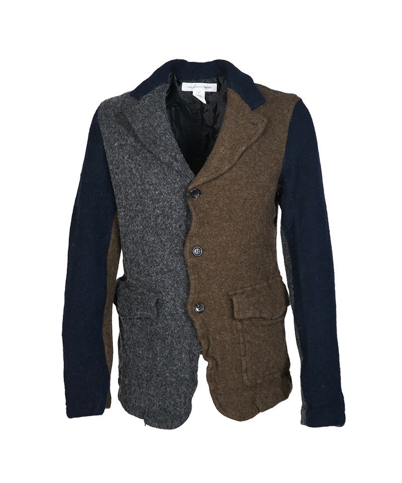 ＜COMMEdesGARCONS SHIRT＞wool nylon medium tweed garment treated JKT (FP-J506-051)