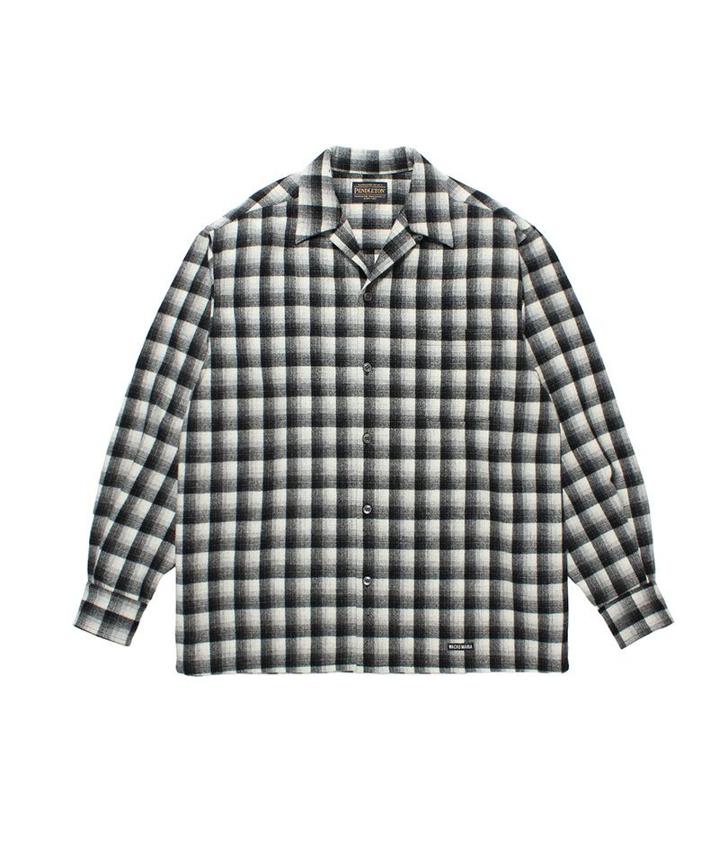 WACKO MARIA＞PENDLETON / WOOL OMBRE CHECK OPEN COLLAR SHIRT L/S
