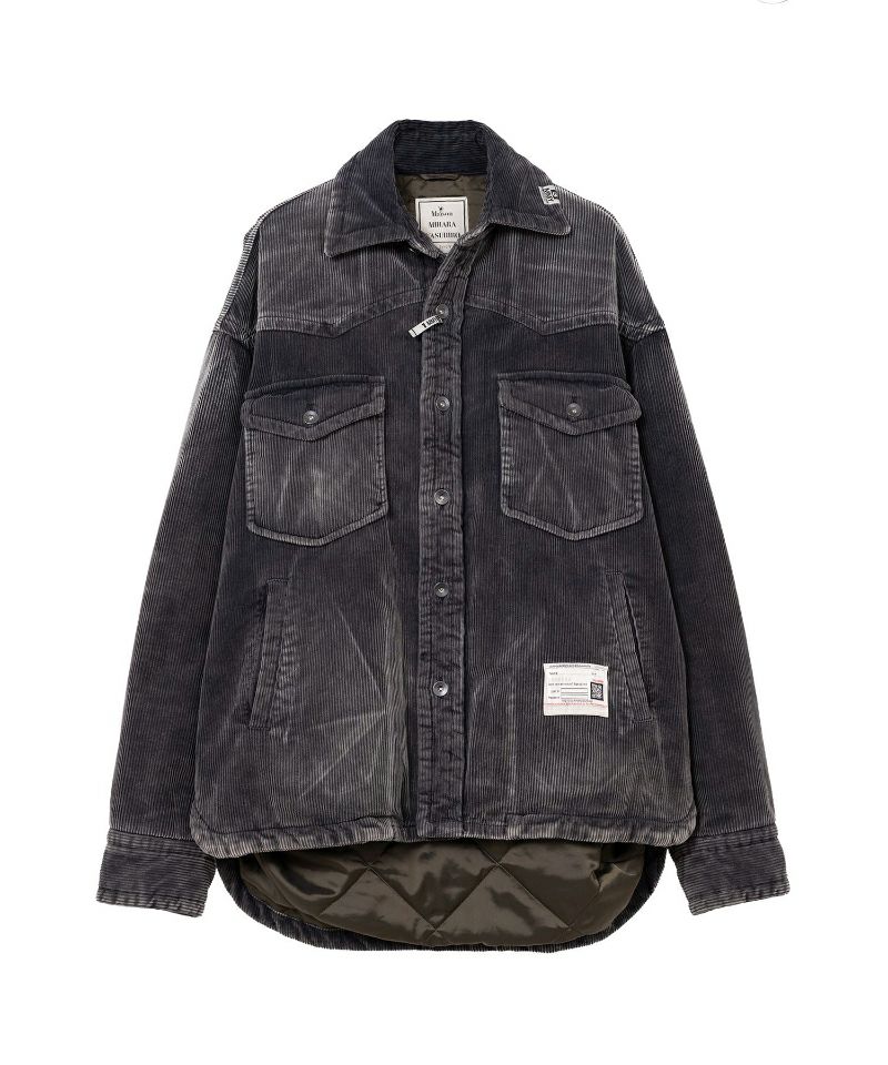 ＜MAISON MIHARAYASUHIRO＞Distressed Corduroy Puffer Shirt