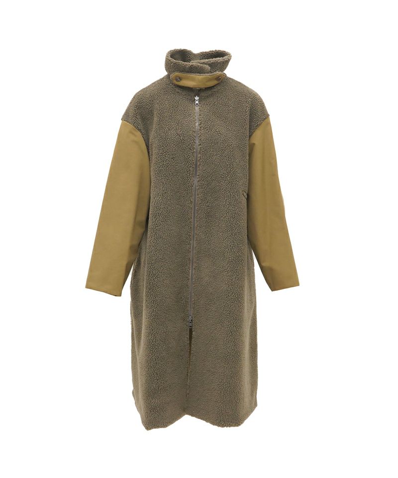 Taffeta X Boa Reversible Coat