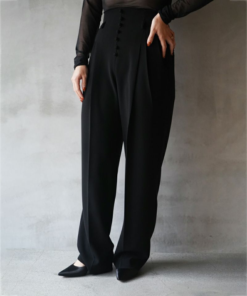 ＜Mame Kurogouchi＞Acetate Polyester High Waisted TR