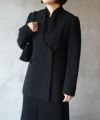 Acetate Polyester Collarless Double Breasted Suit Jacket