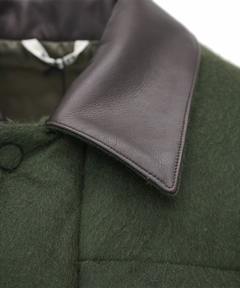 AURALEE23AW BABY CAMEL FLANNEL COAT BABY CAMEL FLANNEL ZIP BLOUSON