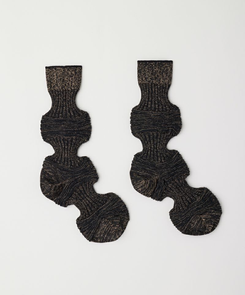 GARTER RIB GLITTER SOCKS