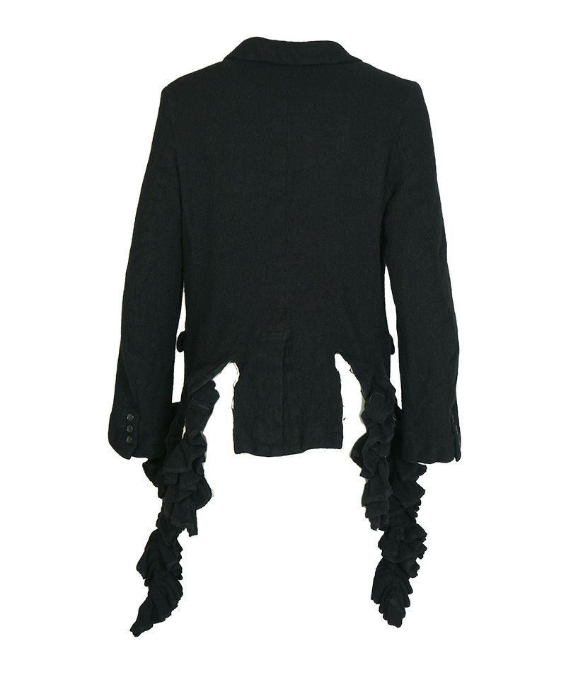 ［12AW］[二次元期]コムデギャルソン　ツイード丸襟ジャケット　コムコム 12AW］[二次元期]コムデギャルソン ツイード丸襟ジャケット コムコム