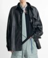 ＜Tamme＞LEATHER PCS SHIRT