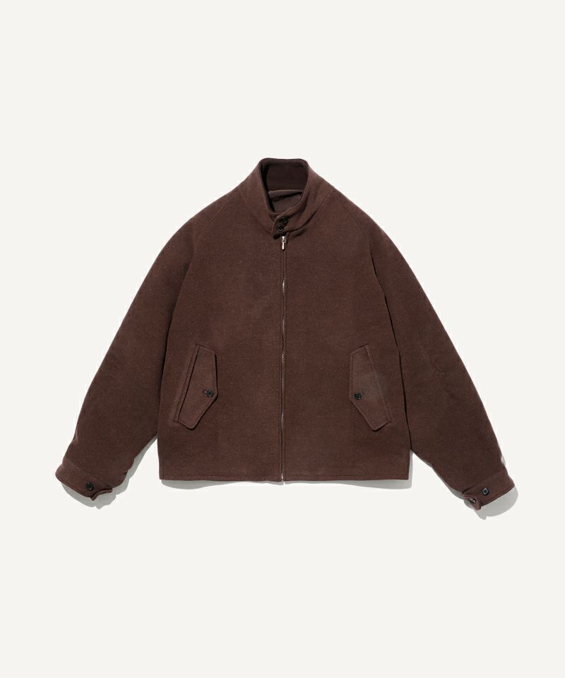 ＜A.PRESSE＞Cashmere Silk Double Faced Pile Driving Jacket