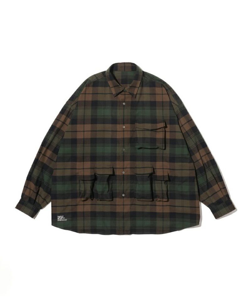 ＜FreshService＞FLANNEL CHECK MULTI POCKET SHIRT