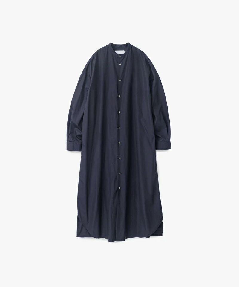 ＜Graphpaper＞High Count Broad Oversized Band Collar Shirt Dress