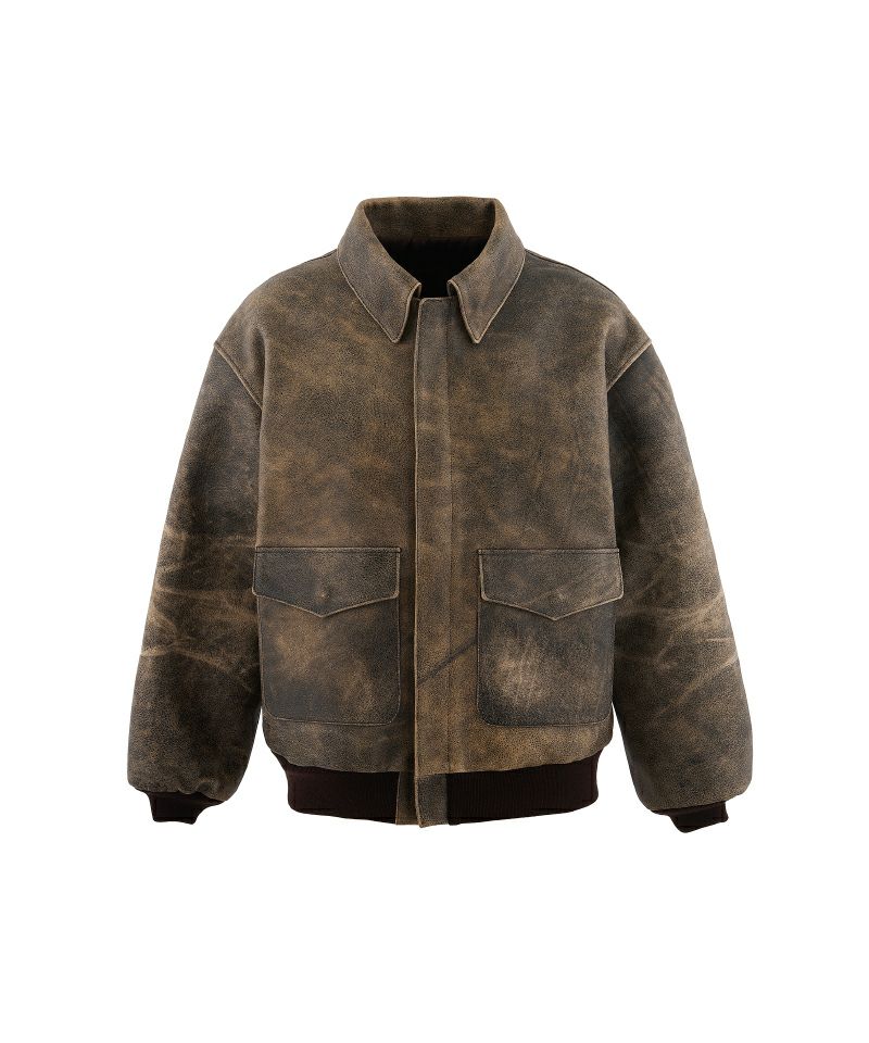 ＜SAINT MICHAEL＞SRYM_LEATHER A2 JKT//BROWN