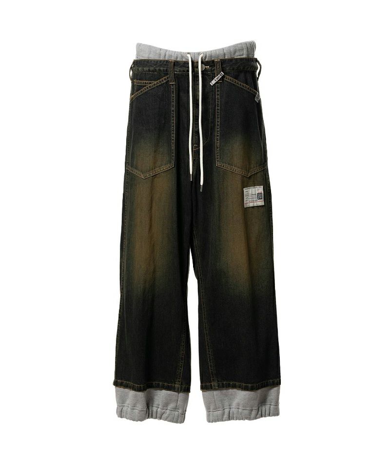 ＜MAISON MIHARAYASUHIRO＞SWEAT COMBINED DENIM PANTS