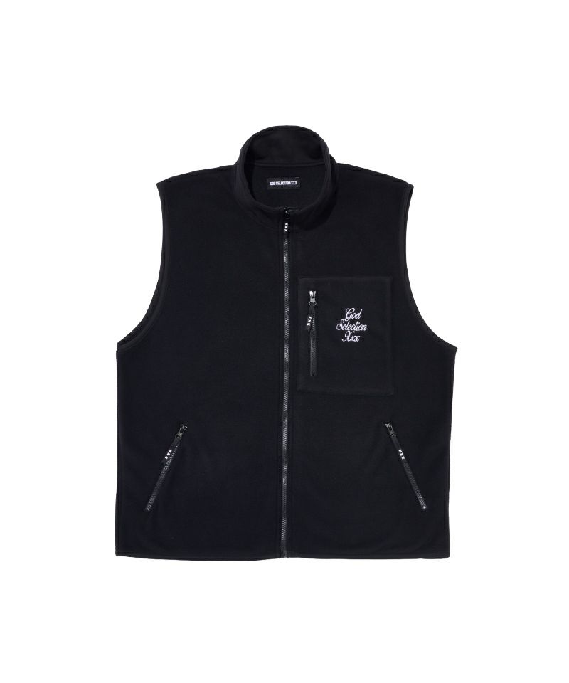 GOD SELECTION XXX フリースベスト ブラック GOD SELECTION XXX＞FLEECE VEST (GX-A26-JK-02) | MAKES ONLINE STORE