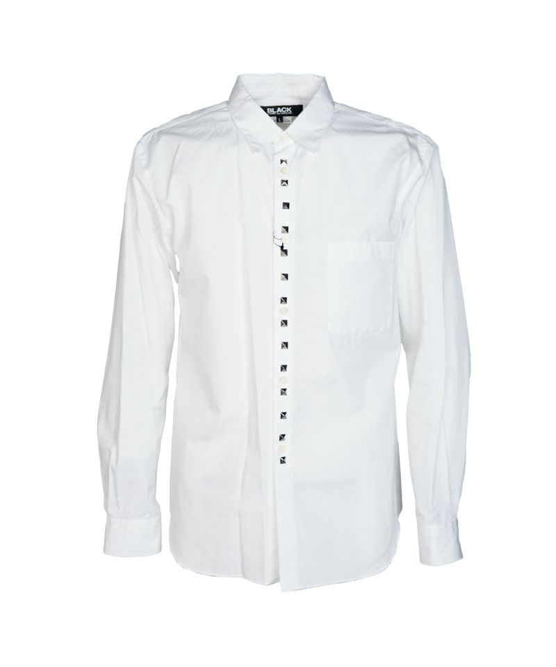 BLACK COMME des GARÇONS 半袖シャツ Lホワイト BLACK COMME des GARCONS ／ ブラック コムデギャルソン | MAKES