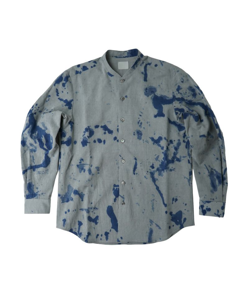 ＜山内＞塩縮加工ｺｯﾄﾝﾘﾈﾝｼｬﾂ-羽襟なし