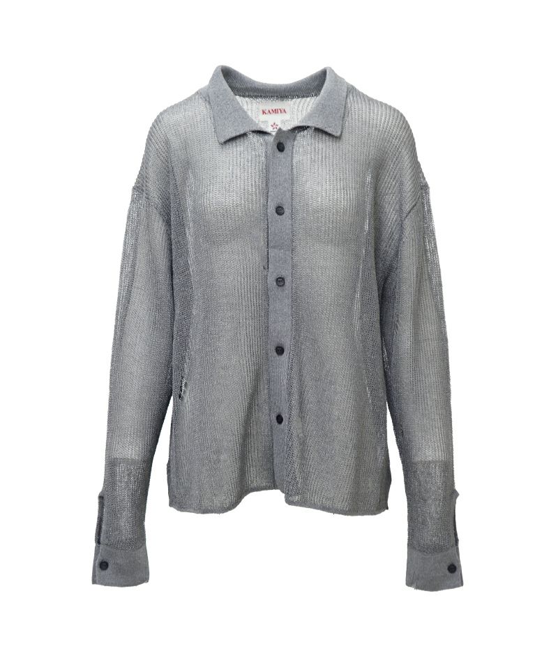 KAMIYA＞Metallic Knit Shirt | MAKES ONLINE STORE