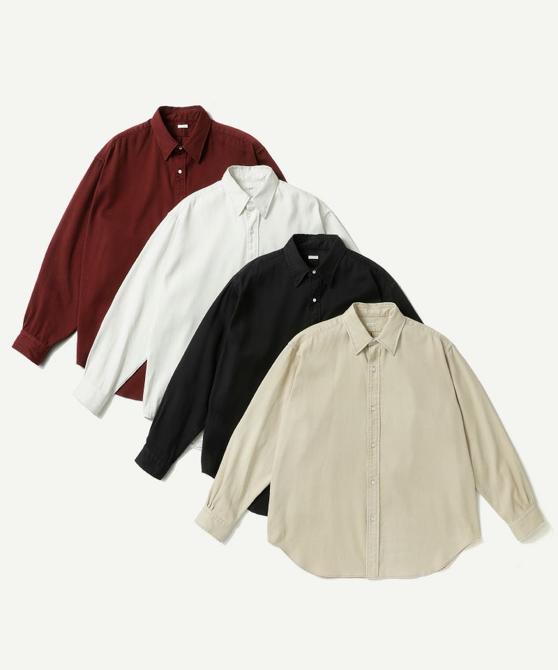 ＜A.PRESSE＞Double Weave Twill Regular Collar Shirt