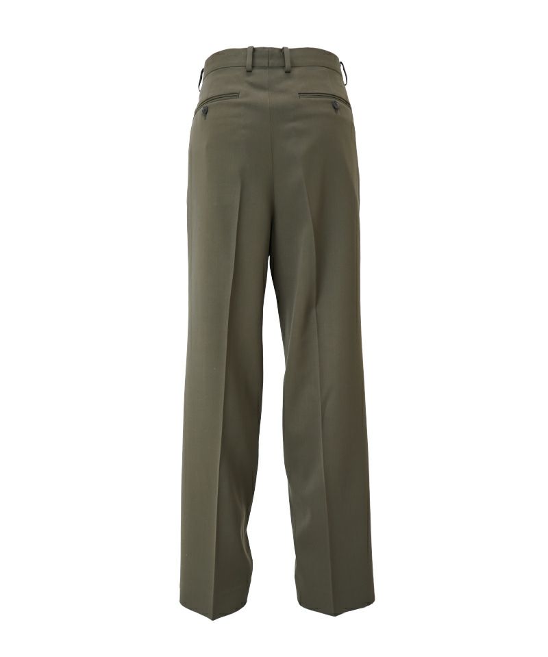 AURALEE＞LIGHT WOOL MAX GABARDINE TWO-TUCK SLACKS | MAKES ONLINE STORE