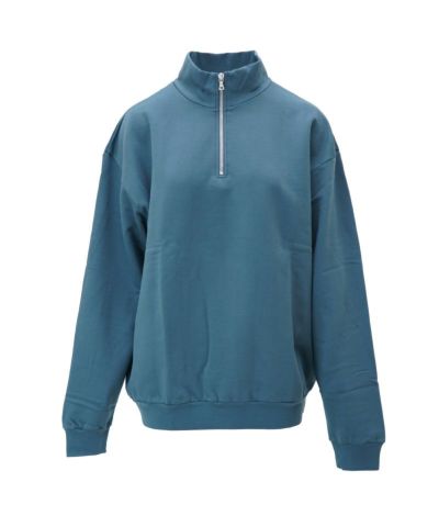 AURALEE＞ELASTIC HIGH GAUGE SWEAT HALF ZIP P/O | MAKES ONLINE STORE