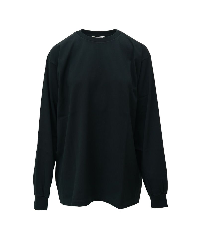 トップス AURALEE LUSTER PLAITING L/S TEE black AURALEE / オーラリー | LUSTER PLAITING L/S TEE (メンズ) - Black