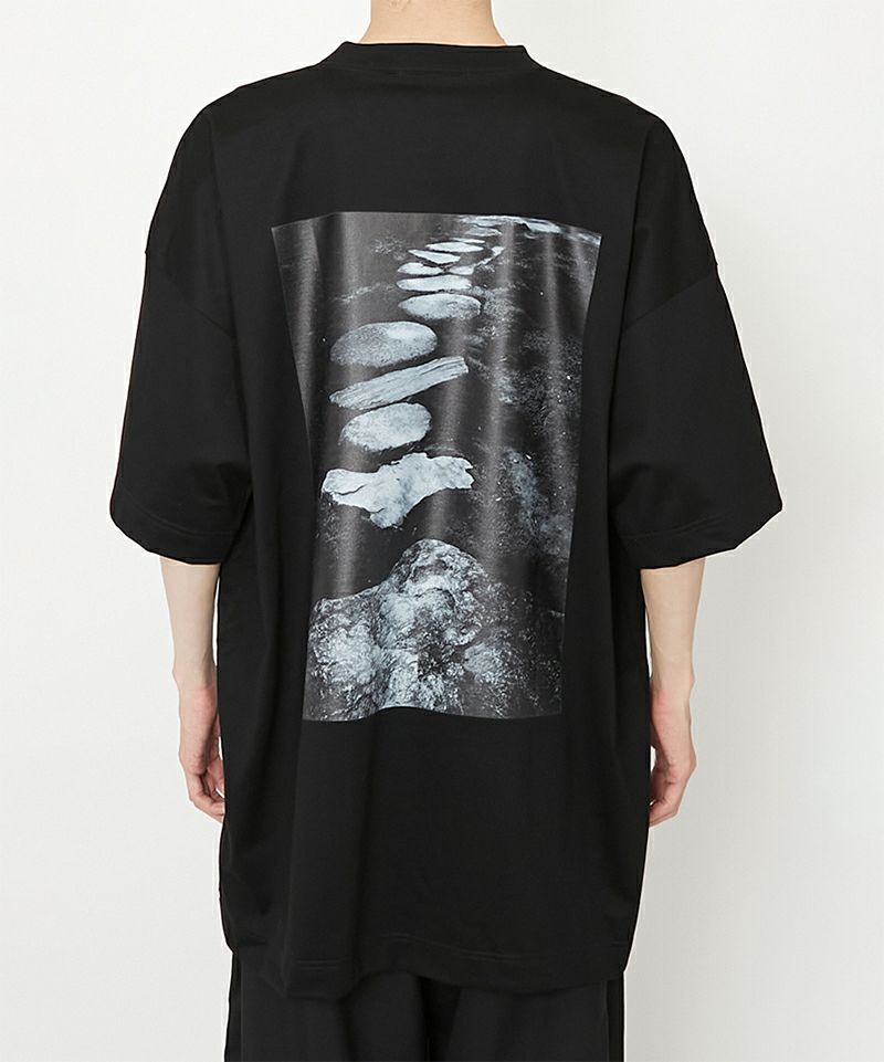 ALMOSTBLACK＞KIMONO BIG PRINT T-SHIRTS BLACK | MAKES ONLINE STORE