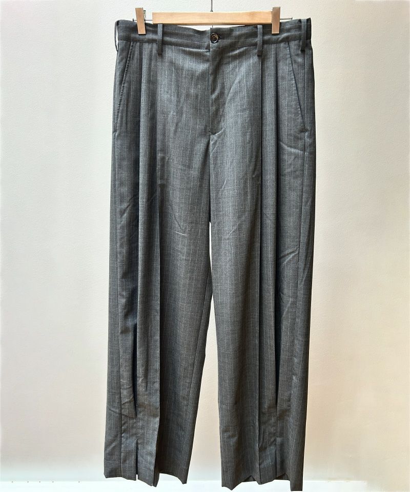 ＜KHOKI＞Pleated Stripe Summer Wool Pants