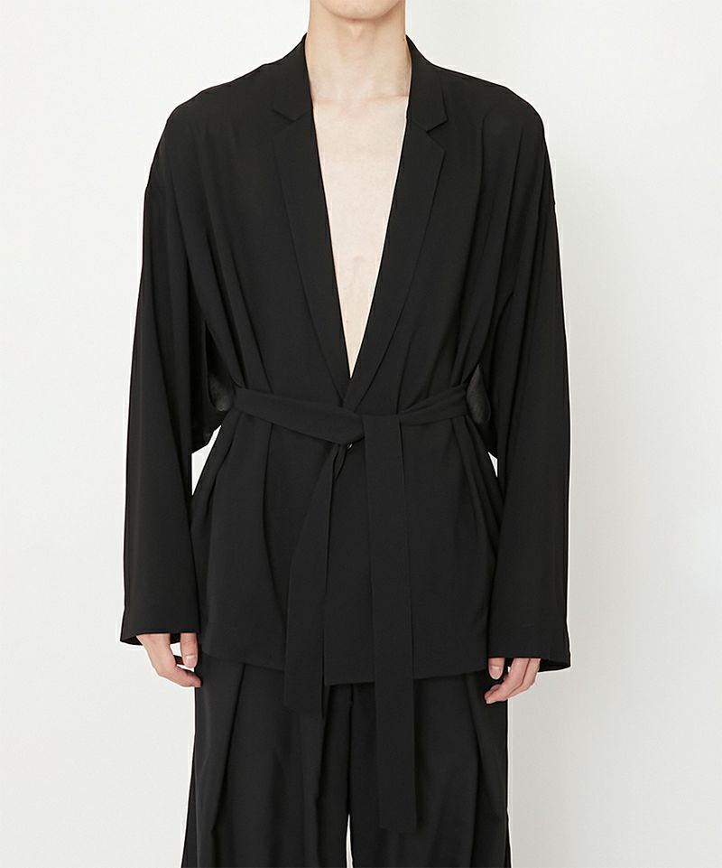 ALMOSTBLACK＞WOVEN KIMONO SLEEVE JACKET | MAKES ONLINE STORE