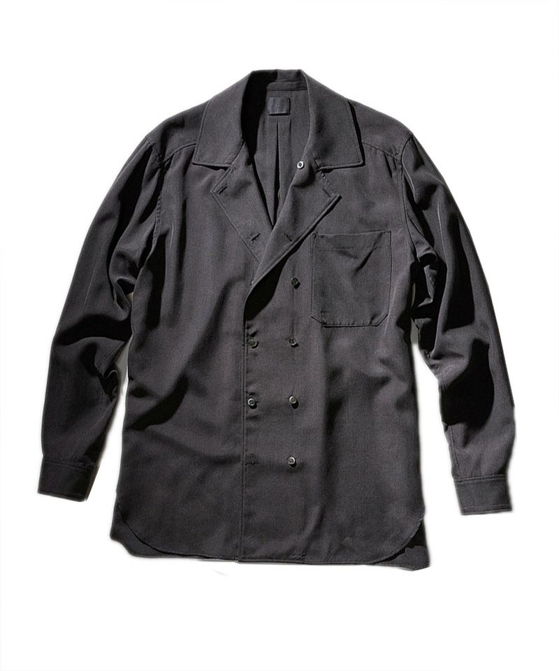 山内＞ビンテージシルクギャバ・ダブルオープンカラーシャツ | MAKES