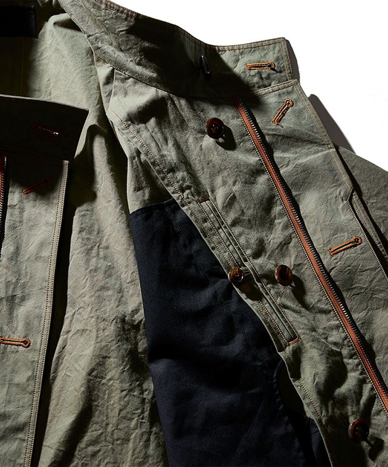 山内＞超高密度シールドコットンクロス・セミダブルジップジャケット