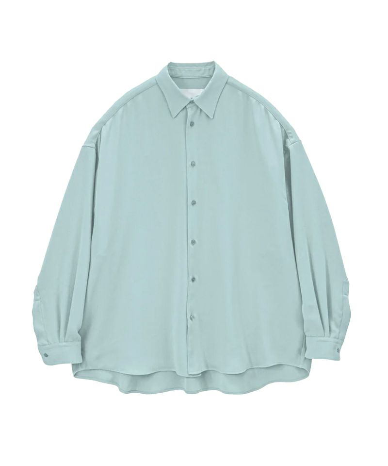 ＜Graphpaper＞Satin Oversized Regular Collar Shirt