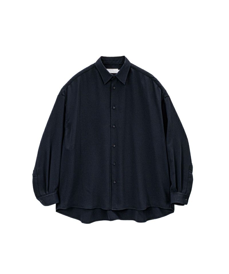 ＜Graphpaper＞Satin Oversized Regular Collar Shirt