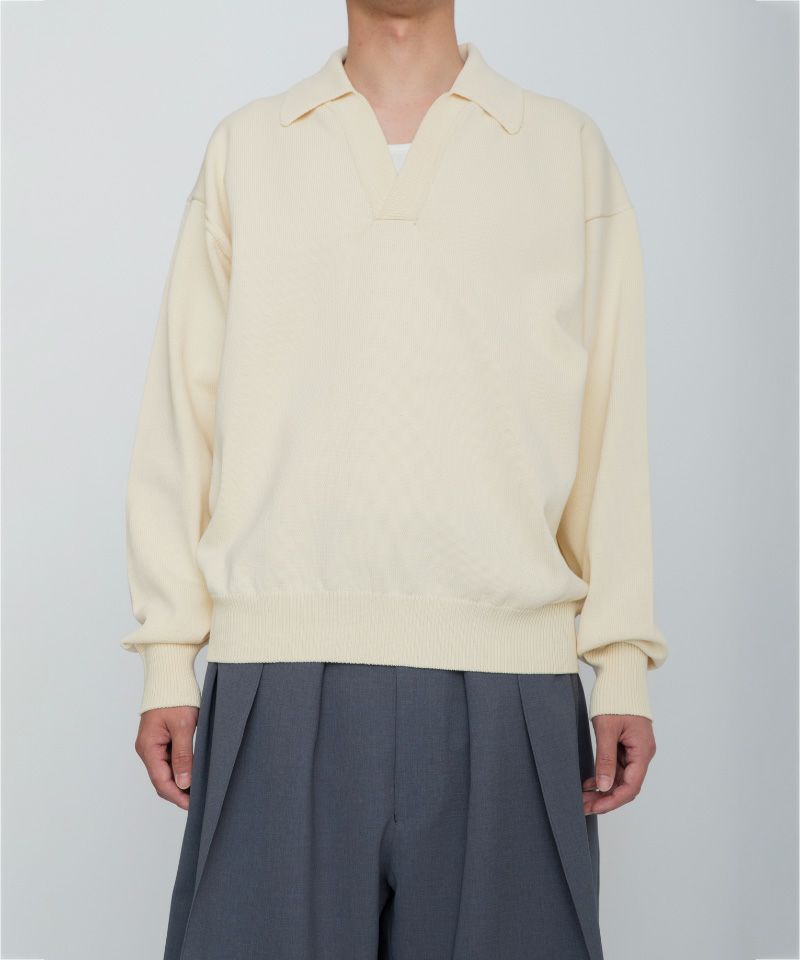 ＜RAINMAKER＞HEAVY KNIT POLO SWEATER