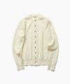 FINE COMPACT COTTON CREWNECK CARDIGAN