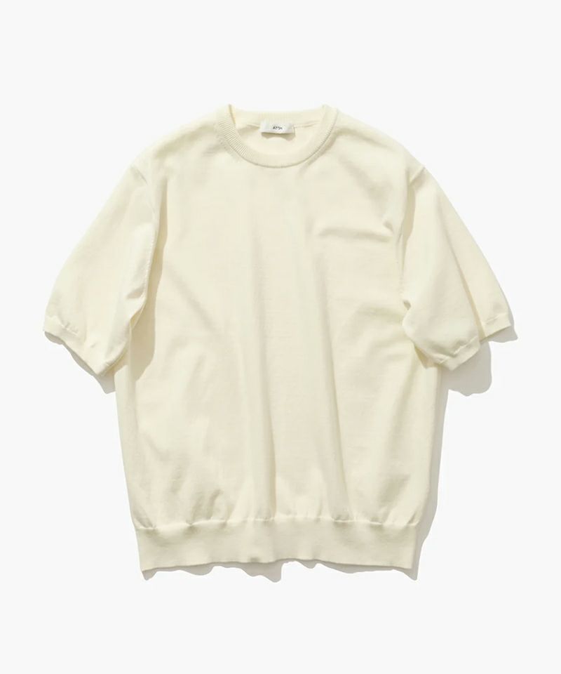 FINE COMPACT COTTON CREWNECK SWEATER
