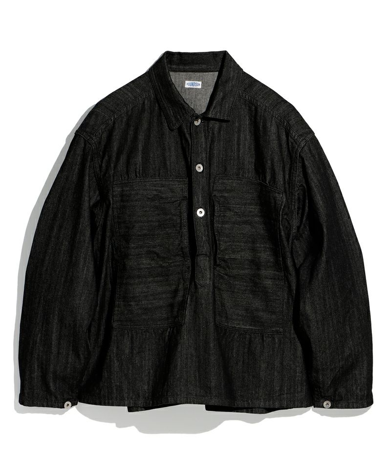 BLACK DENIM PULLOVER