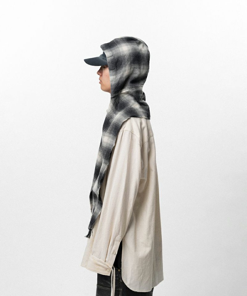 KAMIYA＞CA4LA × KAMIYA Hooded Checked Stole | MAKES ONLINE STORE