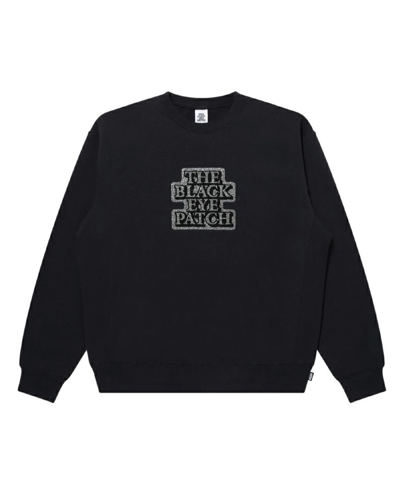 ＜BlackEyePatch＞RHINESTONED OG LABEL CREW SWEAT