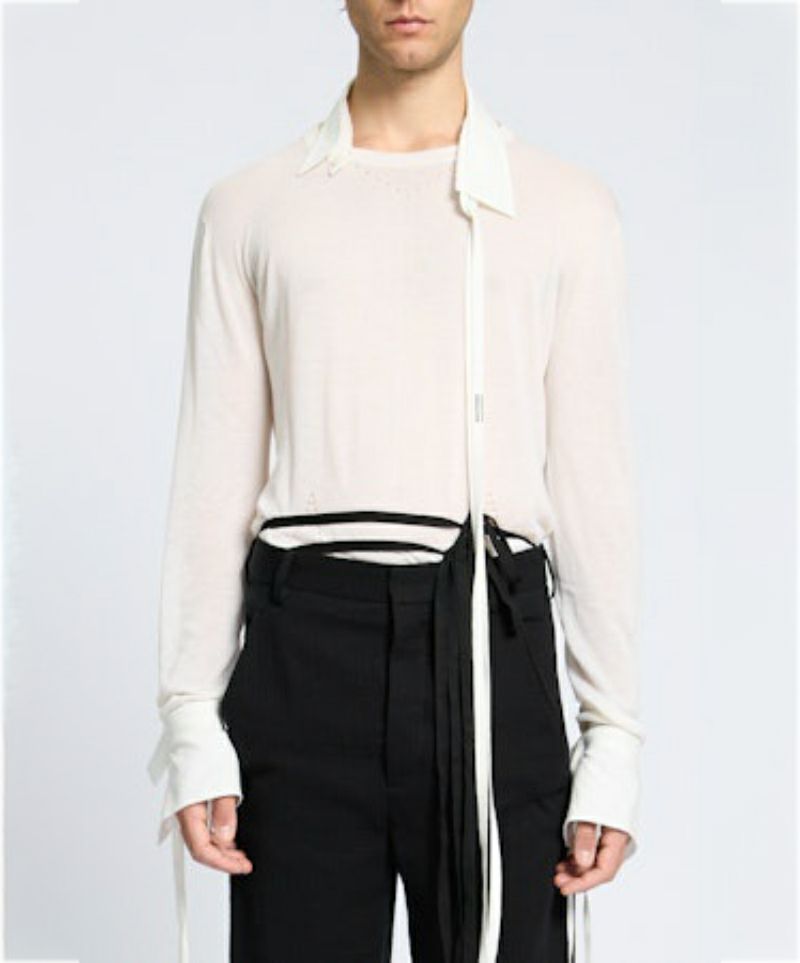 ＜Ann Demeulemeester＞JONATHAN RAW EDGE CUT COLLAR