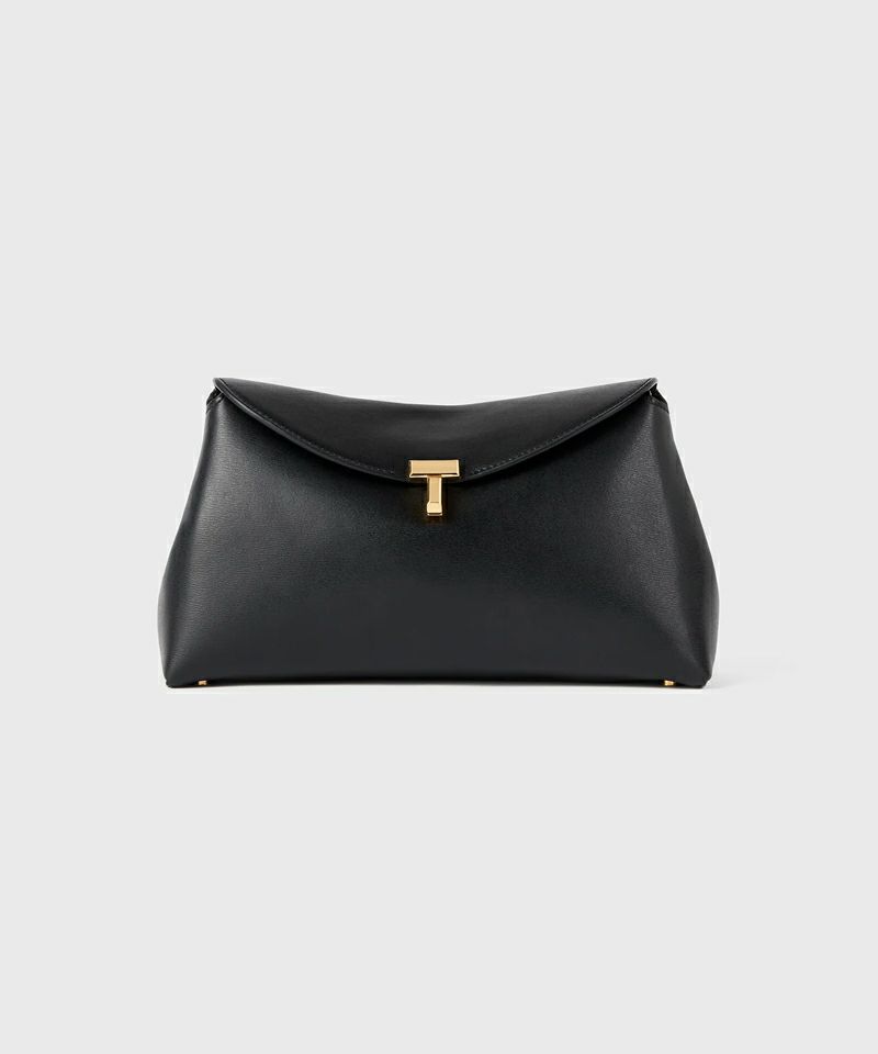 T-Lock leather clutch