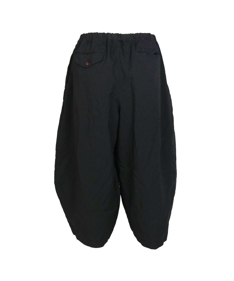 BLACK COMME des GARCONS＞エステルギャバジン 製品後加工 パンツ (1Q