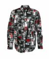 ＜BLACK COMME des GARCONS＞綿ブロード FILIPプリントシャツ (1Q-B008-052)