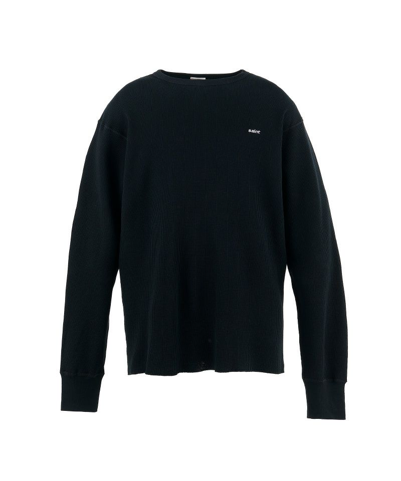 ＜SAINT MICHAEL＞THARMAL SHIRT/BLACK
