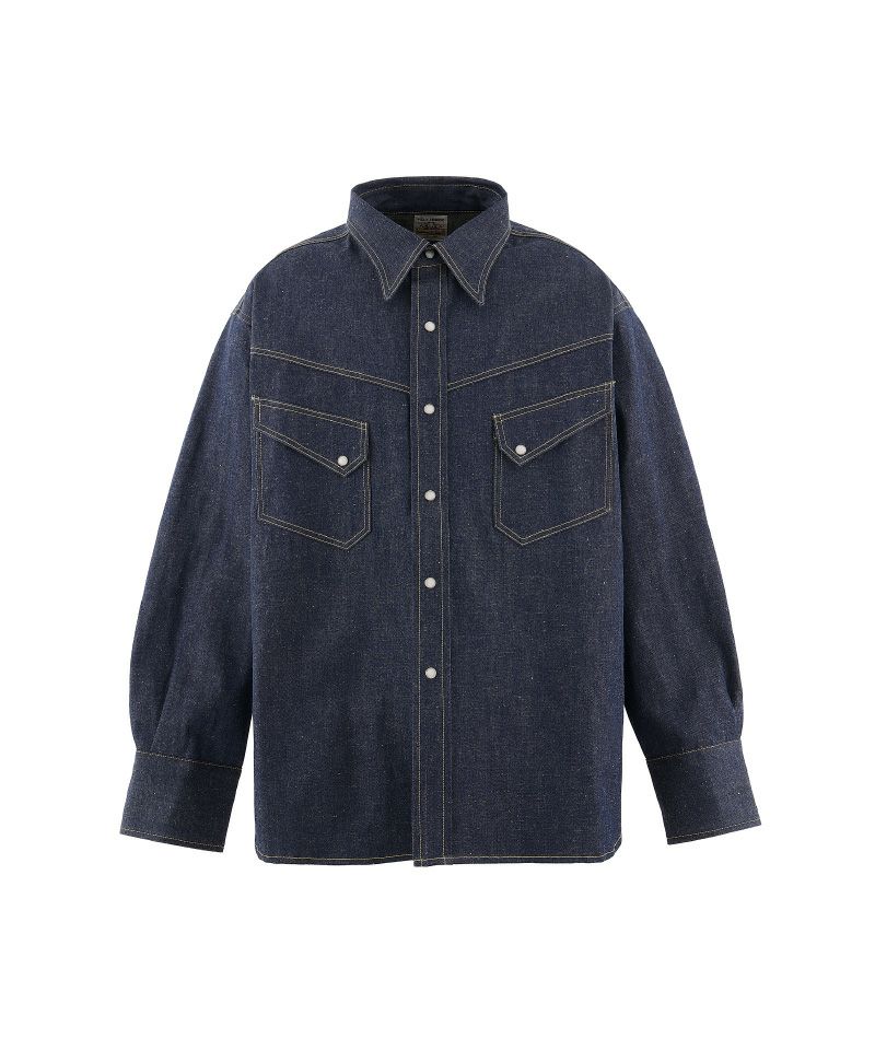 ＜SAINT MICHAEL＞BBJ_DENIM SHIRT/REGID/BLUE