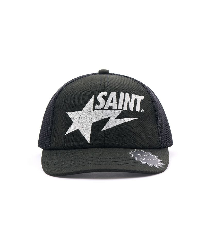 ＜SAINT MICHAEL＞BAPE_MESH CAP/BLK