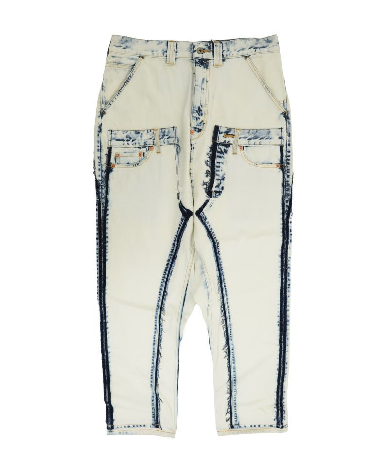 ＜JUNYAWATANABE MAN＞綿デニム製品加工パンツ