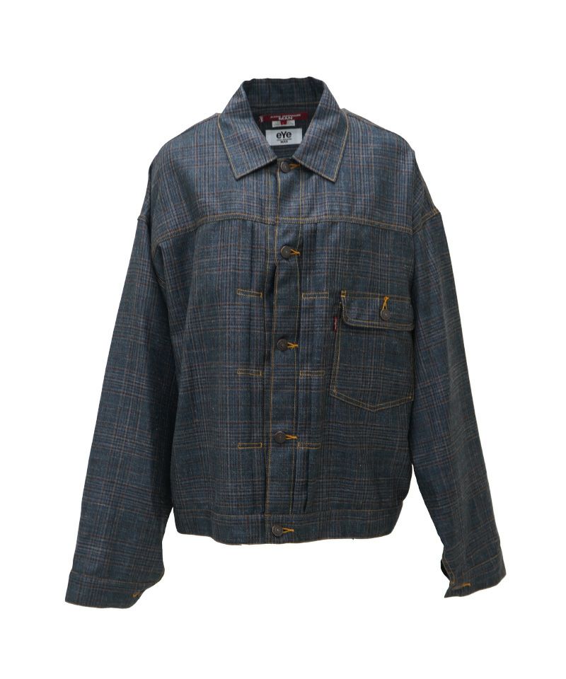 ＜eYe JUNYAWATANABE MAN＞ウールシルクチェックLevi's Wネームジャケット