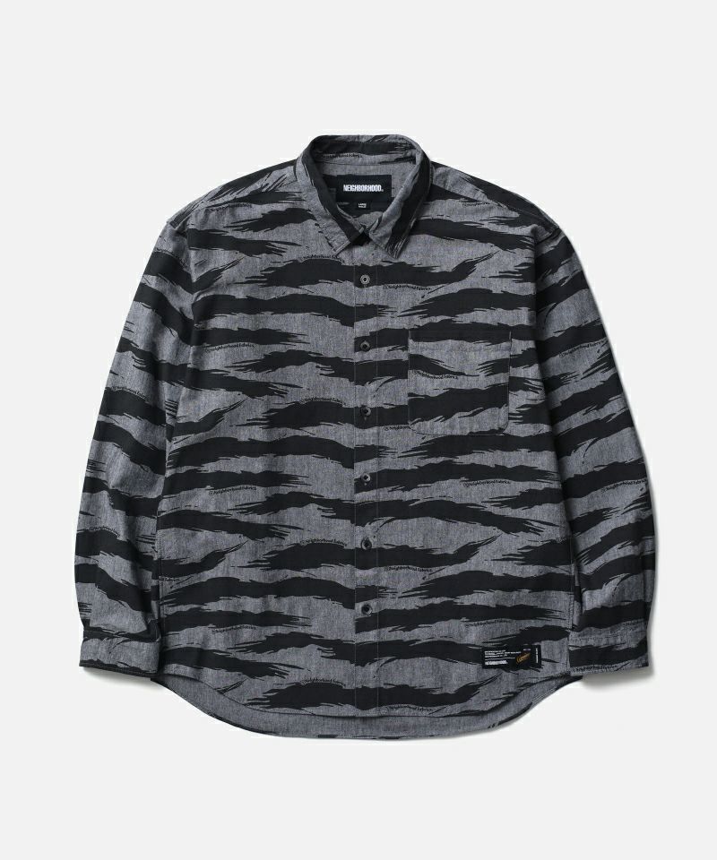 ＜NEIGHBORHOOD＞CAMO PATTERN CHAMBRAY SHIRT LS