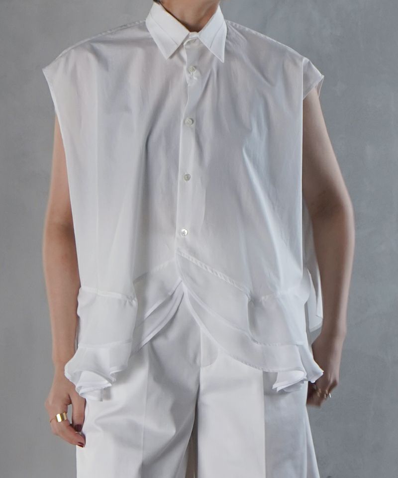 Sleeveless organic cotton blouse