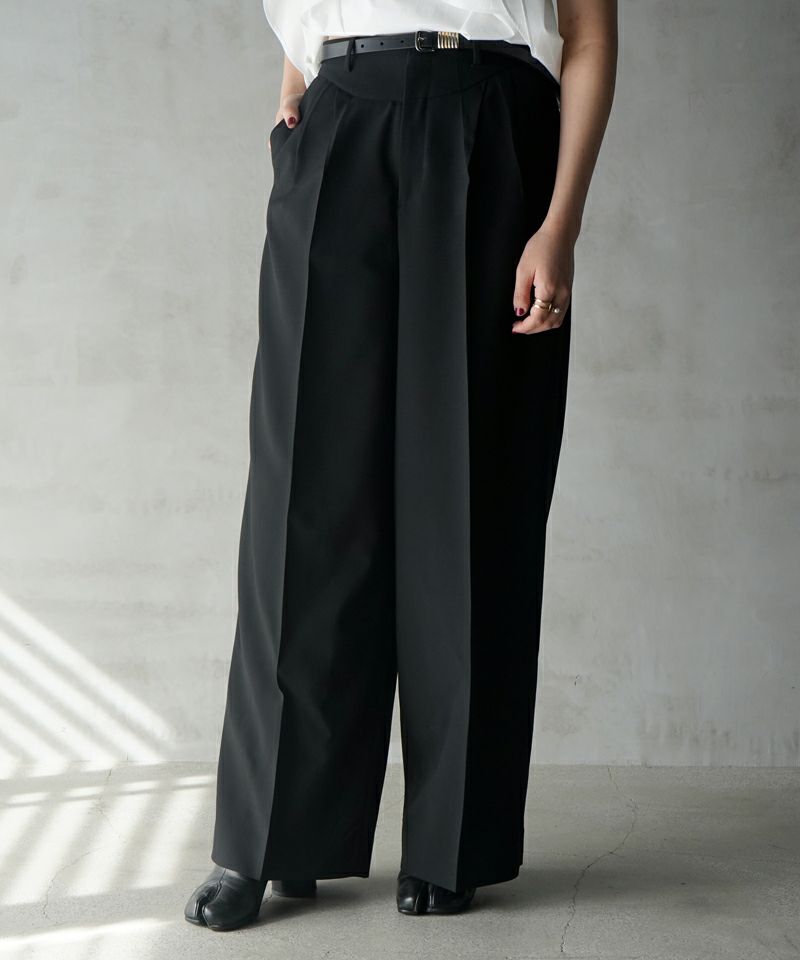 Iconic wide leg wool tailored pants