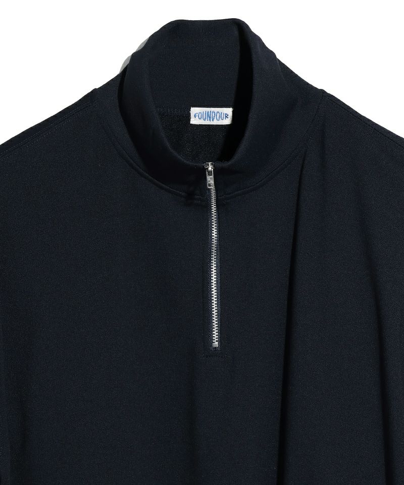 FOUNDOUR＞POLYESTER HALF ZIP LONG SLEEVE SHIRT | MAKES ONLINE STORE